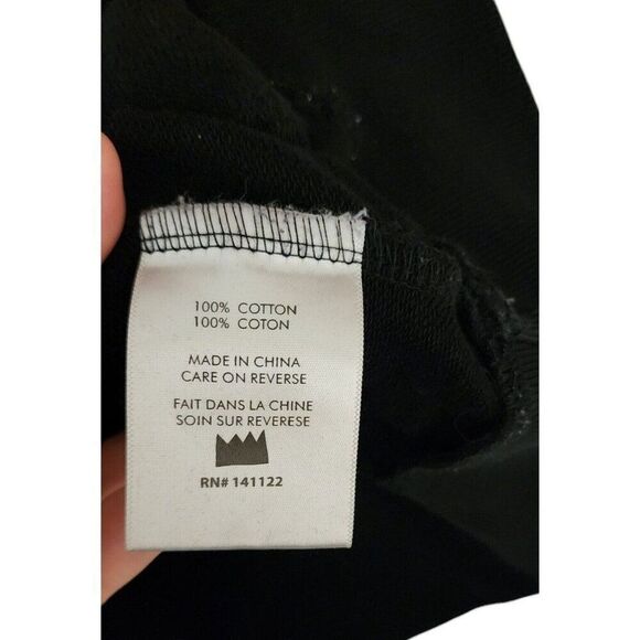 Ron BASS Hoodie Pullover Sweatshirt Patches Mens Size L Black - Picture 9 of 10